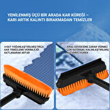 Coofbe Teleskopic Profesyonel 2in1 Araç Kar Fırçası Oto Ön Cam Buz Kazıyıcı Araç  Kar Fırçası Ve Buz Kazıyıcı