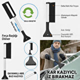 Coofbe 65CM Teleskopic 2in1 Araç Kar Fırçası Oto Ön Cam Buz Kazıyıcı Araç  Kar Fırçası Ve Buz Kazıyıcı