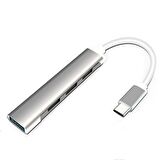 Coofbe 4in1 10W 4 USB Girişli Type C Çevirici Adaptör, 5 Gbps Hız USB 3.0 Tak Çalıştır Adaptör HUB