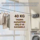 Coofbe 40Kg Taşıma Kapasiteli Çelik Çamaşır Asma İpi Makinası Çamaşır Kurutma İpi Çamaşır Askılığı