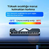 Coofbe Premıum Fosforlu Gizlenebilir Alüminyum Araç Park Telefon Numaratörü Geçici Park Numaratör Plakalık