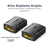 Essager  Altın Kaplama 4K 60Hz HDMI to HDMI Çevirici HDMI Uzatma Ekleme Aparatı HDMI Birleştirme Aparatı