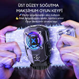 Coofbe Dijital Göstergeli  Turbo Fan Işıklı Klipsli 27W Telefon Soğutucu Radyatör Tüm Telefonlara Uyumlu