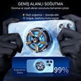 Coofbe Magsafe İle Uyumlu 7000 RPM Turbo Fan Işıklı Klipsli Buz Etkili Telefon Soğutucu Radyatör Tüm Telefonlara Uyumlu