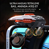 Coofbe Profesyonel Yüksek Hassasiyetli Telefon Tetik Mobil Oyun Tetik Aparatı 4 Buton Nişan Ve Tetik Tuşu