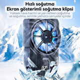 Coofbe Gösteregeli 7000 RPM Turbo Fan Işıklı Klipsli Telefon Soğutucu Radyatör Tüm Telefonlara Uyumlu