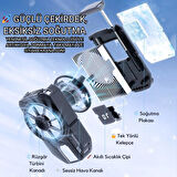 Coofbe Gösteregeli 7000 RPM Turbo Fan Işıklı Klipsli Telefon Soğutucu Radyatör Tüm Telefonlara Uyumlu