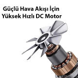 Baseus Mini Şarjlı Taşınabilir Hava Pompası Ve Fener Can Simidi Çadır Kamp Yatağı Şişirme Pompası 