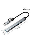 5'i 1 Arada USB-C USB-A USB 2.0/3.0 SD TF Dönüştürücü Hub