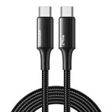 Essager E-Marker Çip 2MT PD3.1 240W Type C Şarj Kablosu 480Mbps Şarj Akım Koruma Kopmaz Kablo 48V/5A