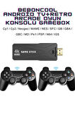 GT-65 YouTube,Netflix,Google Android TV Box 10000 Game Kablosuz kol Retro Arcade Oyun Konsolu