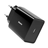Baseus Speed Mini Type-C 20 Watt Hızlı Şarj Aleti Siyah