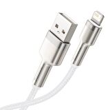 Baseus Cafule Metal 2.4A 1 Metre Lightning Kablo Beyaz