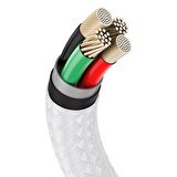 Baseus Cafule Metal 2.4A 1 Metre Lightning Kablo Beyaz