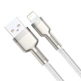 Baseus Cafule Metal 2.4A 1 Metre Lightning Kablo Beyaz