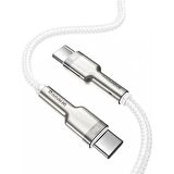 Baseus Cafule Series Metal TYPE-C TO TYPE-C 100W 1M Şarj Veri Kablosu BEYAZ