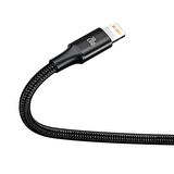 Baseus Rapid Serisi Usb-C Kablo 3in1 Mikro USB/Lightning/USB-C 20W Şarj Kablosu 1,5 Metre Siyah
