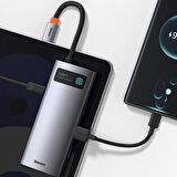 Baseus Metal Gleam Series 6in1 Type-C HUB Adaptör Çoklayıcı GRİ