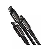 Baseus Tungsten Gold 3 in 1 USB to Type C, Lightning, Micro Şarj Data Kablosu
