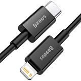 Baseus Superior Series TYPE-C to İPhone PD 20W 1M Hızlı Şarj Veri Kablosu SİYAH