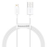 Baseus Superior Series USB to Lightning iPhone Hızlı Şarj Kablosu 1 metre 2.4A BEYAZ