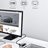 Baseus Magic Çok Fonksiyonlu Klipsli Type-C HUB 6in1 (USB3.0+SD+TF+HDMI+Type-C+3.5mm) Adaptör Çoklay GRİ
