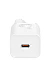 Baseus Super Si PD 25 W Beyaz Type-C Kablolu Hızlı Şarj Aleti Teşhir
