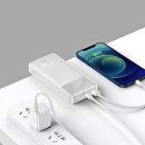 Baseus Bipow Dijital Ekranlı 15W 20.000 mAh Powerbank Beyaz