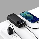 Baseus Bipo W 15 W 30000 mAh Hızlı Şarj Powerbank Siyah 