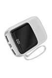 Baseus Qpow Lightning Kablolu Beyaz 10000 mAh Powerbank Teşhir