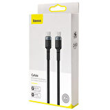 Baseus Cafule Type C To Type C 5A 100W Şarj Kablosu 2M Siyah CATKLF-ALG1