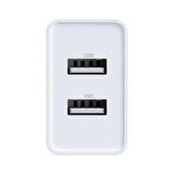 Baseus Speed Mini Dual 10.5 Watt Hızlı Şarj Aleti Beyaz
