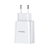 Baseus Speed Mini Dual 10.5 Watt Hızlı Şarj Aleti Beyaz