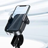 Baseus Armor Motorsiklet Telefon Tutucu Siyah