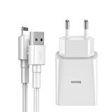 Baseus Speed Mini Dual Lightning 10.5 Watt Hızlı Şarj Aleti Beyaz