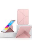 Fuchsia iPad 9.7" 2017 5. Nesil ile uyumlu Kılıf Kalem Bölmeli Tri Folding Katlanabilir Standlı