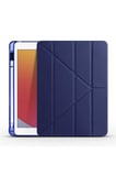 Fuchsia iPad 9.7" 2017 5. Nesil ile uyumlu Kılıf Kalem Bölmeli Tri Folding Katlanabilir Standlı