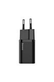 Baseus Super Si QC 20W USB-C Hızlı Şarj Cihazı Siyah