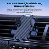Coofbe Klipsli Sarsılmaz Airwent Araç Havalandırma Telefon Tutucu Araç İçi Telefon Tutucu 