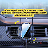 Coofbe Klipsli Sarsılmaz Airwent Araç Havalandırma Telefon Tutucu Araç İçi Telefon Tutucu 
