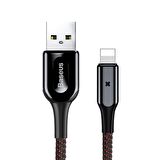 Baseus X-Type 2.4A Lightning 1 Metre Şarj Kablosu Siyah