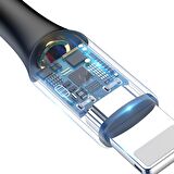 Baseus X-Type 2.4A Lightning 1 Metre Şarj Kablosu Siyah