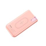 Baseus Thin 10.000 mAh Kablosuz Şarjlı Powerbank Pembe