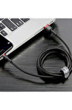 Cafule Micro Usb 0.50 Kısa 2.4a Hızlı Şarj Halat Usb Kablo - Siyah,gri