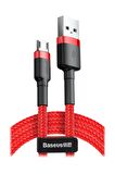 Cafule Serisi Usb Kablo Micro Usb 2.4a, 1m Kırmızı