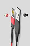 Baseus Cafule 2.4 A Lightning 1 Metre Şarj Kablosu Kırmızı