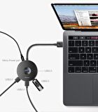 Baseus 4'lü USB Port Çoklayıcı Adaptör, USB 3.0 1X, USB 2.0 3X, Micro USB 1X