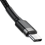 Baseus Cafule 3A Type-C 1 Metre Şarj Kablosu Gri