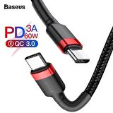 Baseus Cafule 3A Type-C 1 Metre Şarj Kablosu Siyah