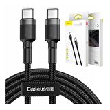 Baseus Cafule TypeC Pd2.0 60W Qc3.0 Data Şarj Kablo 2mt CATKLF-HG1